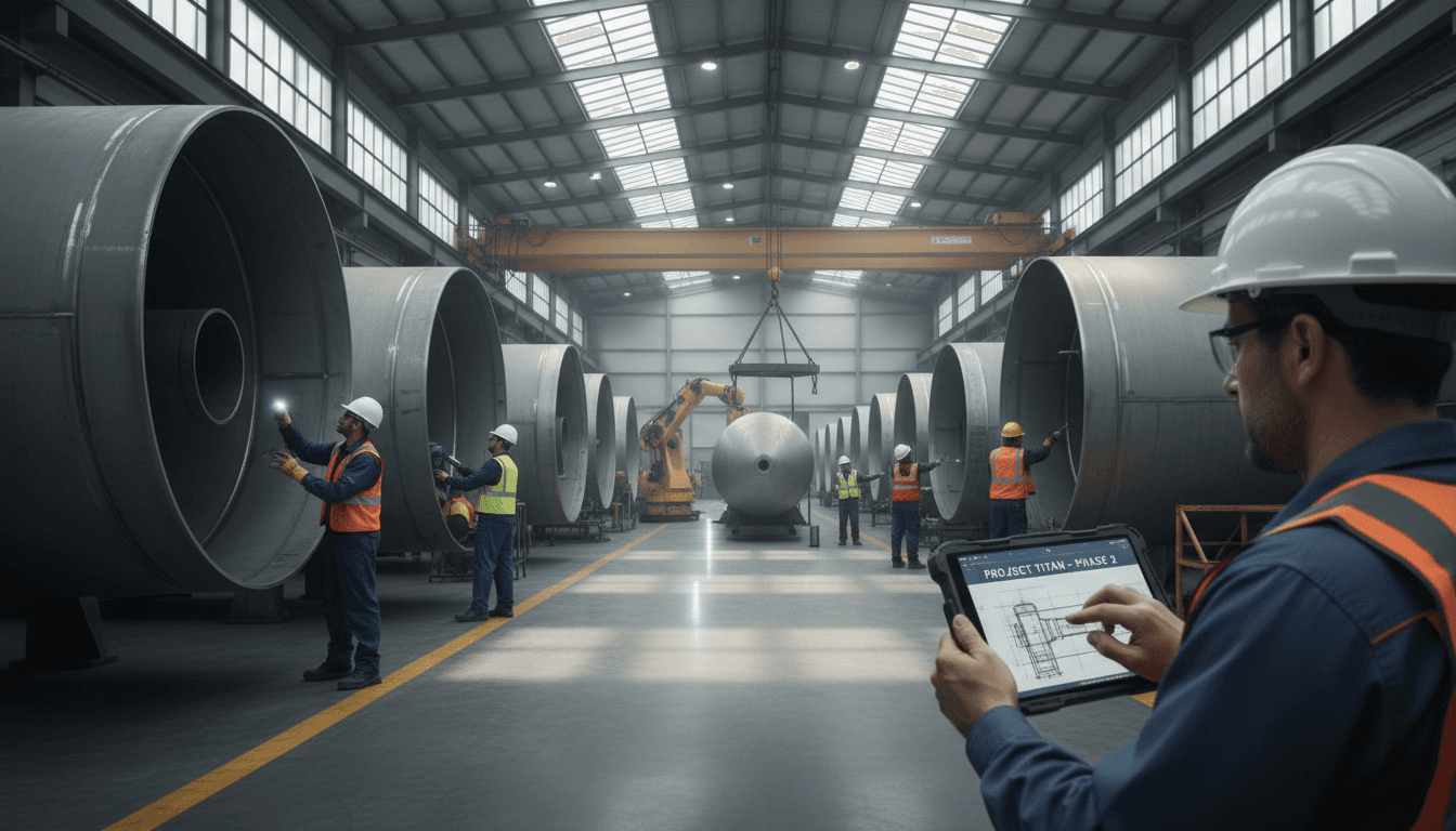 Factory floor cleaning with professional equipment