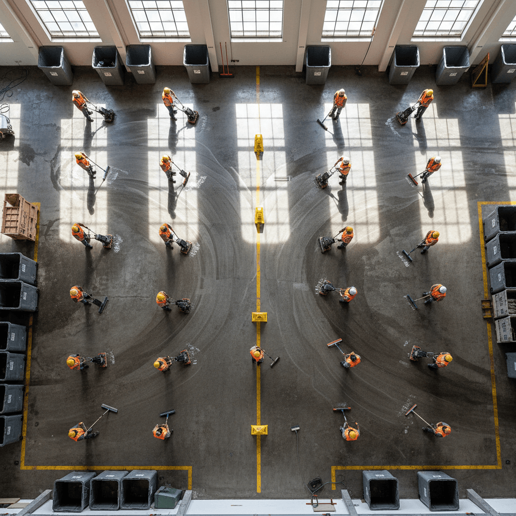 Industrial facility deep cleaning service